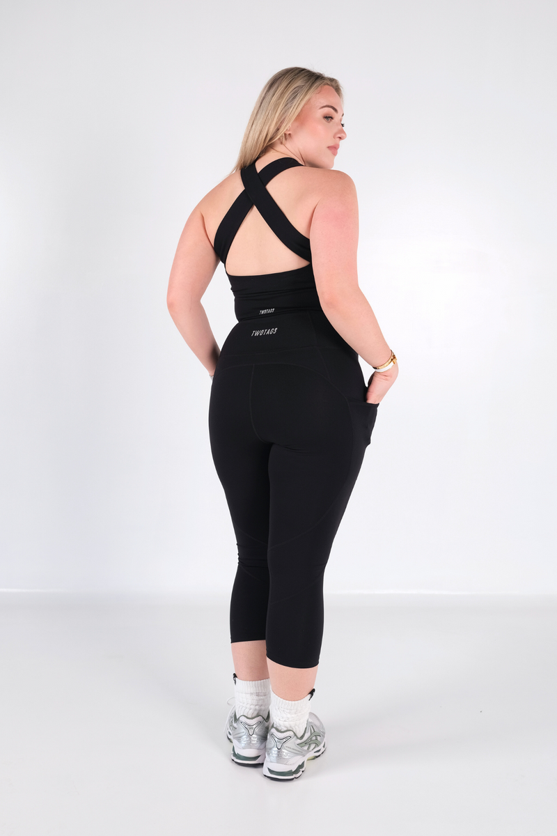 Sweetheart 7/8 V2 Highwaisted Leggings - Black