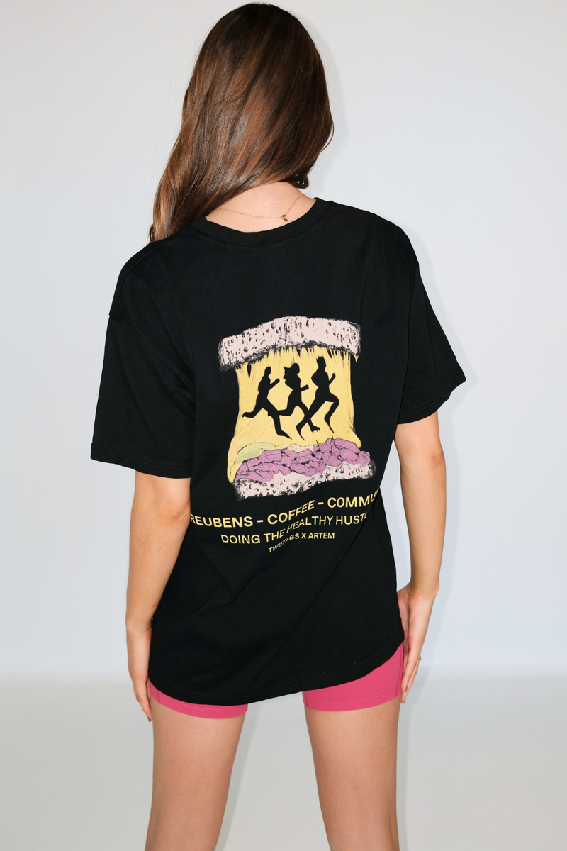 Weekend Reuben Tee -Black