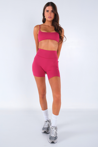 Luxe Sports Bra - Raspberry