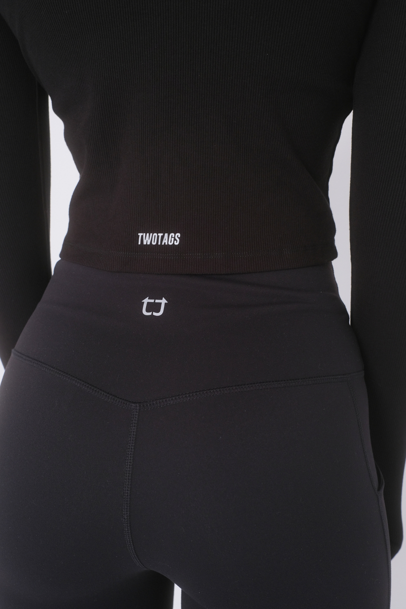 Cropped Cardigan - Black