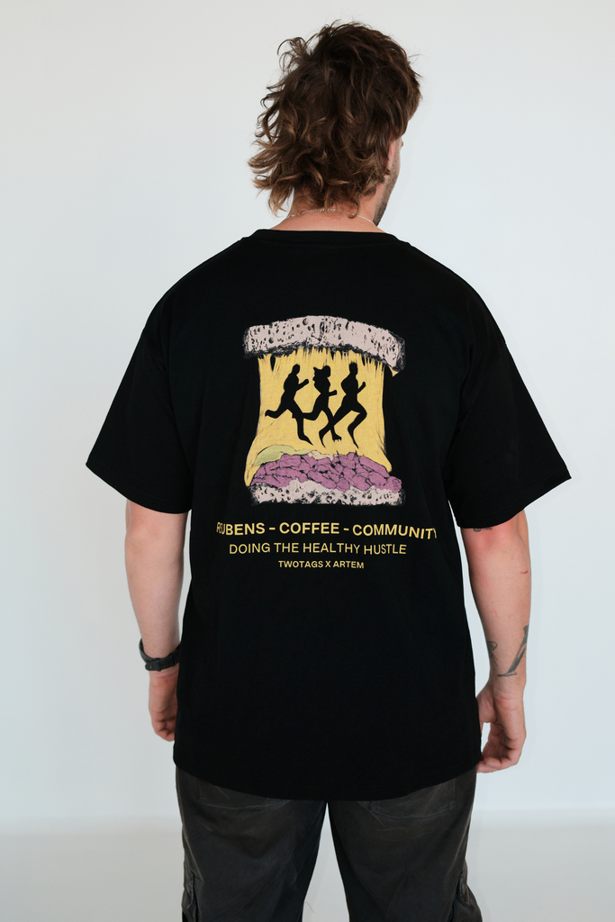 Weekend Reuben Tee -Black