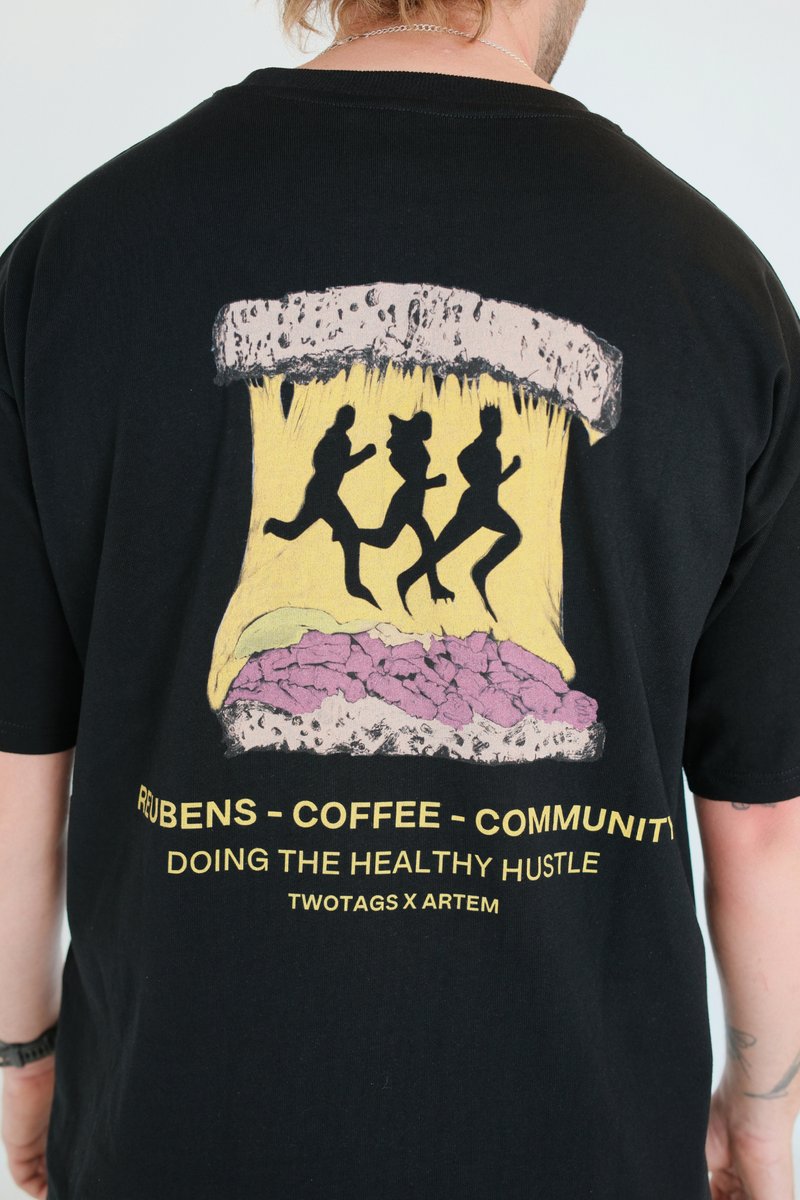 Weekend Reuben Tee -Black