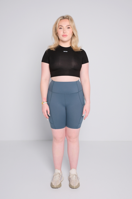 Maternity Signature Biker Shorts - French Blue