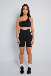 Movement One Shoulder Sports Bra - Black