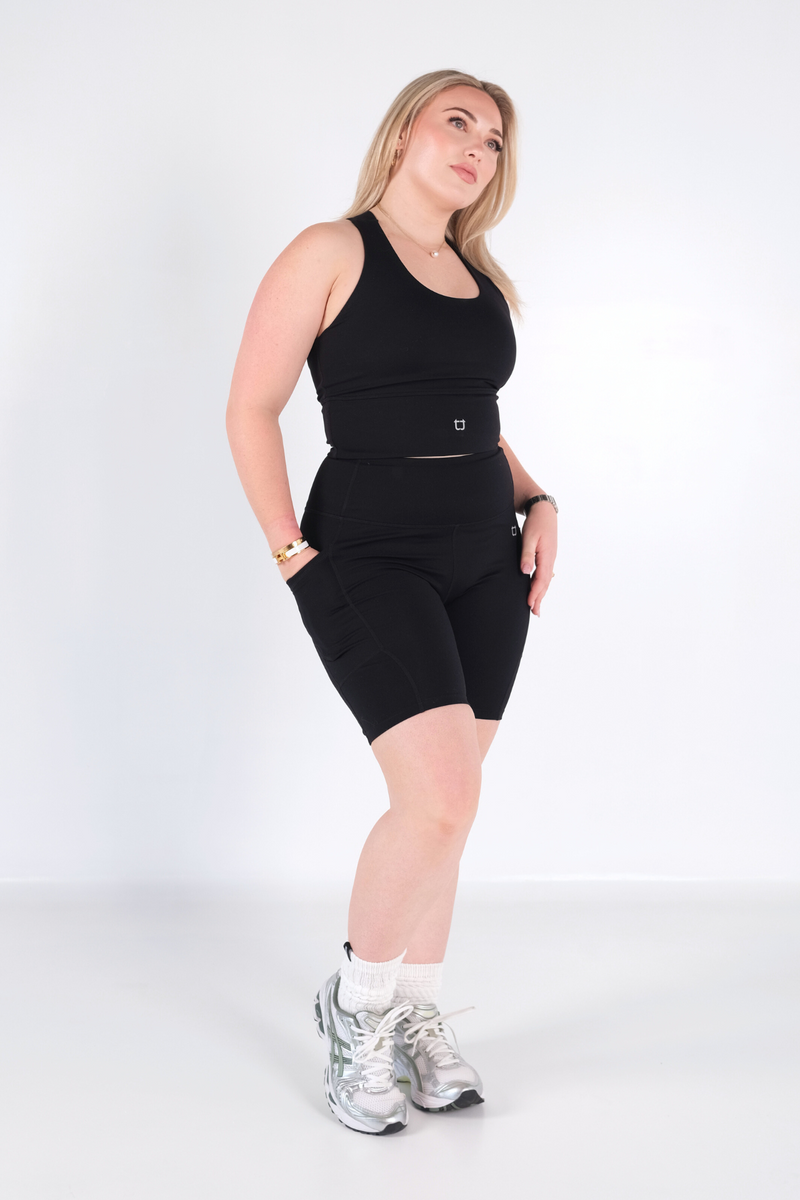 Sweetheart V2 Highwaisted Biker Shorts - Black