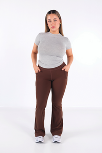 Daze Flare Pocket Leggings - Espresso