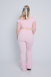 Ruched Crop Top - Cherry Blossom