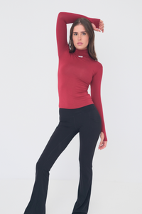 Sculpt Long Sleeve - Cherry Red