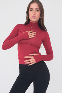 Sculpt Long Sleeve - Cherry Red
