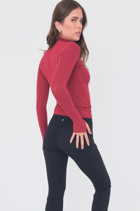 Sculpt Long Sleeve - Cherry Red