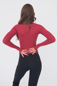 Sculpt Long Sleeve - Cherry Red