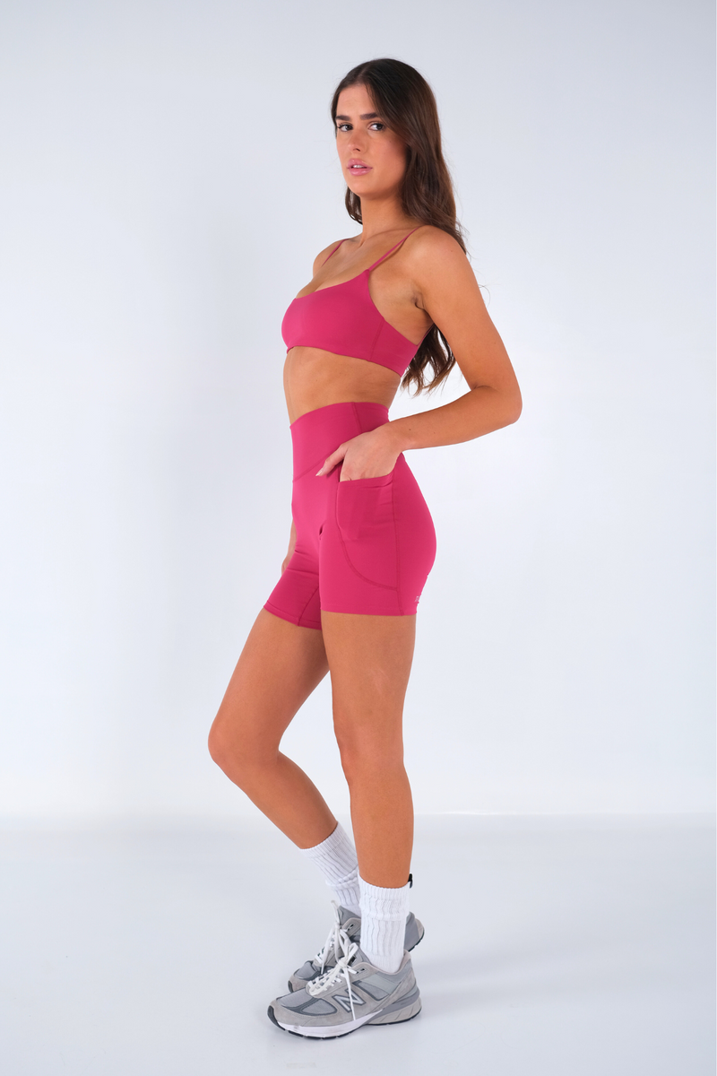 Luxe Sports Bra - Raspberry