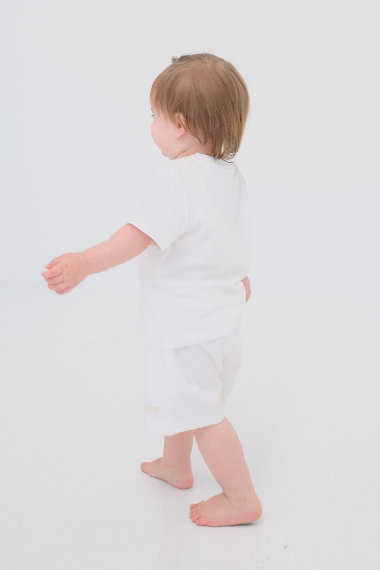 Immy Tee & Mini Me Shorts - White Set