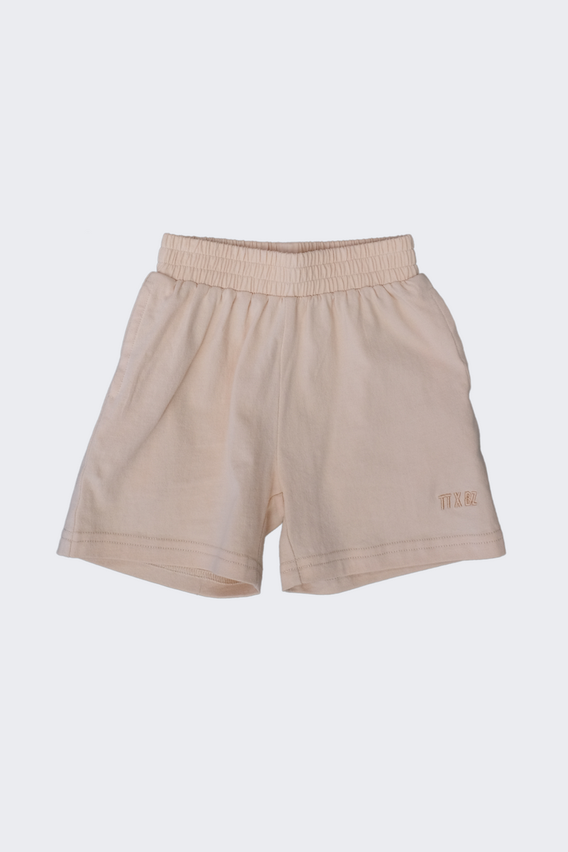 Immy Tee & Mini Me Shorts - Beige Set