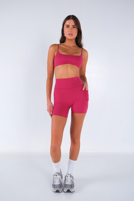 Ruched Biker Shorts - Black