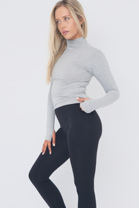Sculpt Long Sleeve - Grey Marl