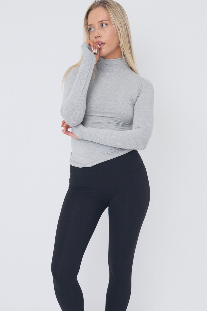 Sculpt Long Sleeve - Grey Marl