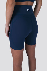 Dynamic Mid Biker Shorts - Ocean Blue