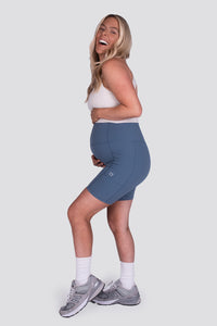 Maternity Signature Biker Shorts - French Blue