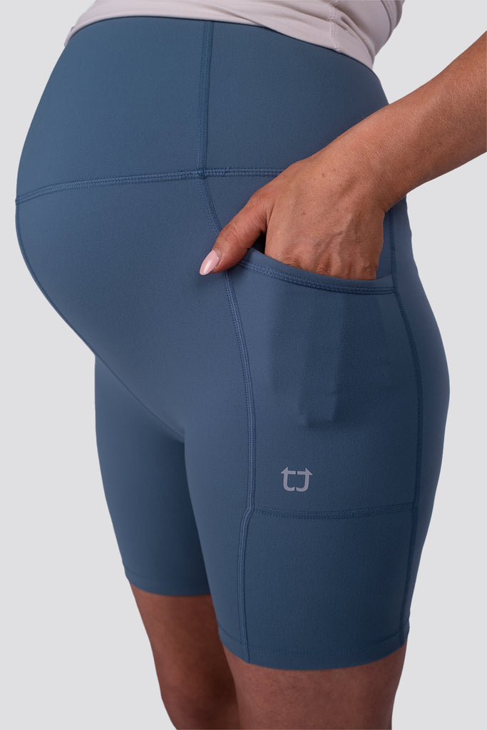 Maternity Signature Biker Shorts - French Blue