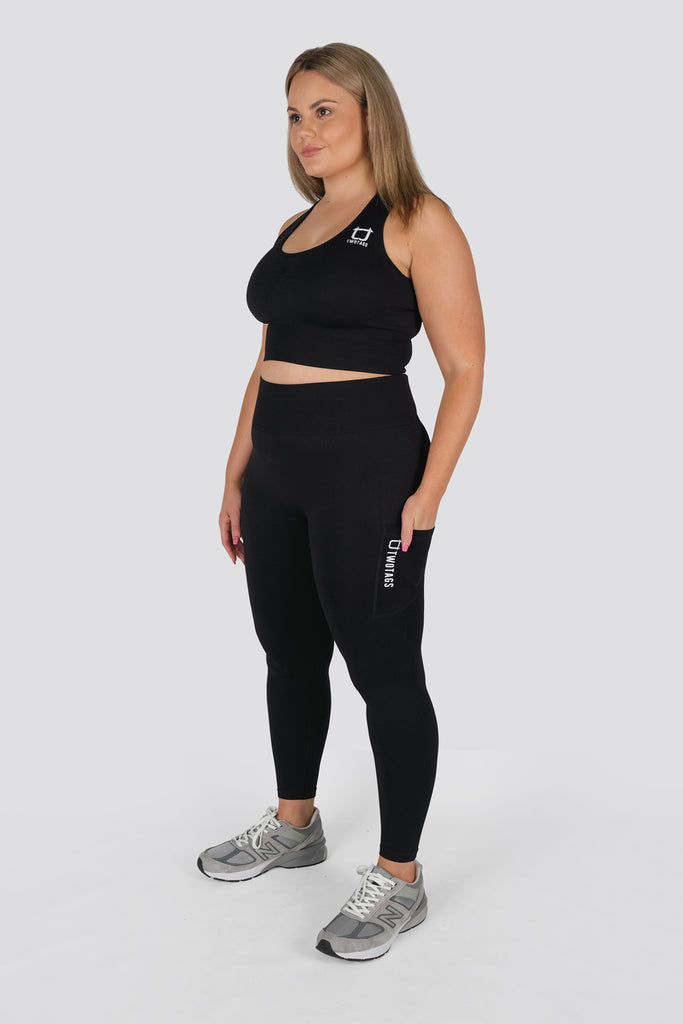 Seamless Movement Highwaisted Leggings - Black
