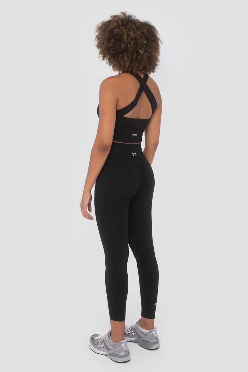 Seamless Scrunch Highwaisted Leggings - Black
