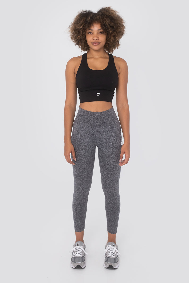 Seamless Scrunch Highwaisted Leggings - Charcoal Marl