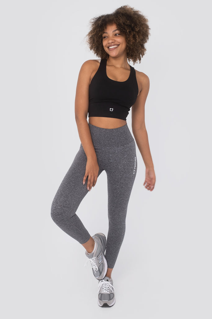 Seamless Scrunch Highwaisted Leggings - Charcoal Marl