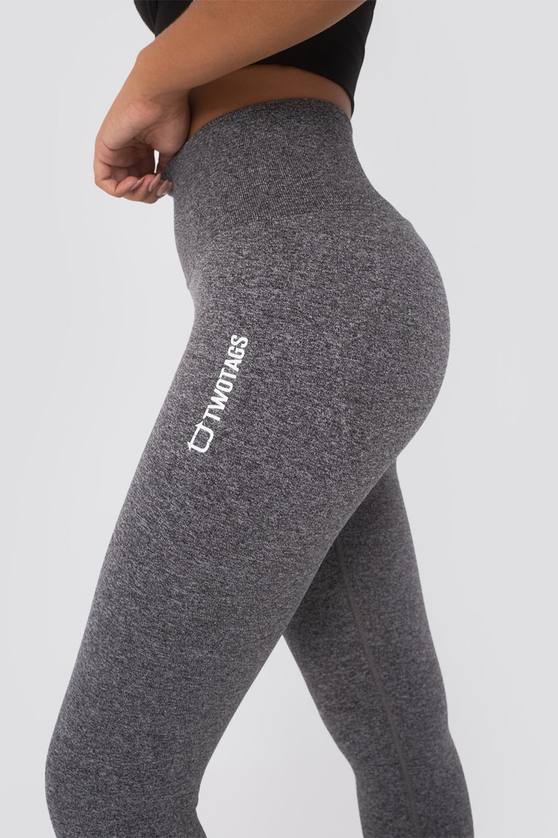 Seamless Scrunch Highwaisted Leggings - Charcoal Marl