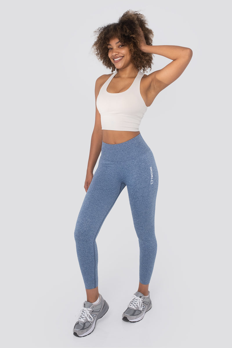 Seamless Scrunch Highwaisted Leggings - Navy Marl