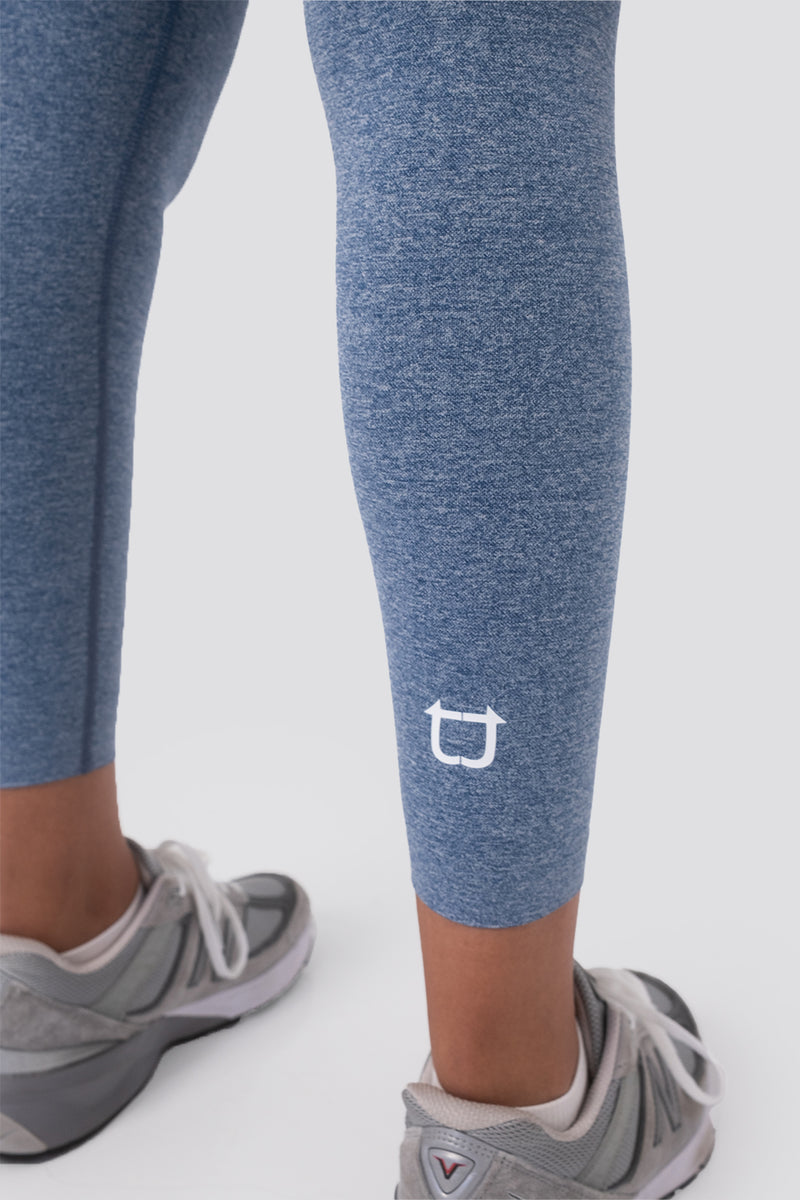 Seamless Scrunch Highwaisted Leggings - Navy Marl