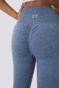 Seamless Scrunch Highwaisted Leggings - Navy Marl