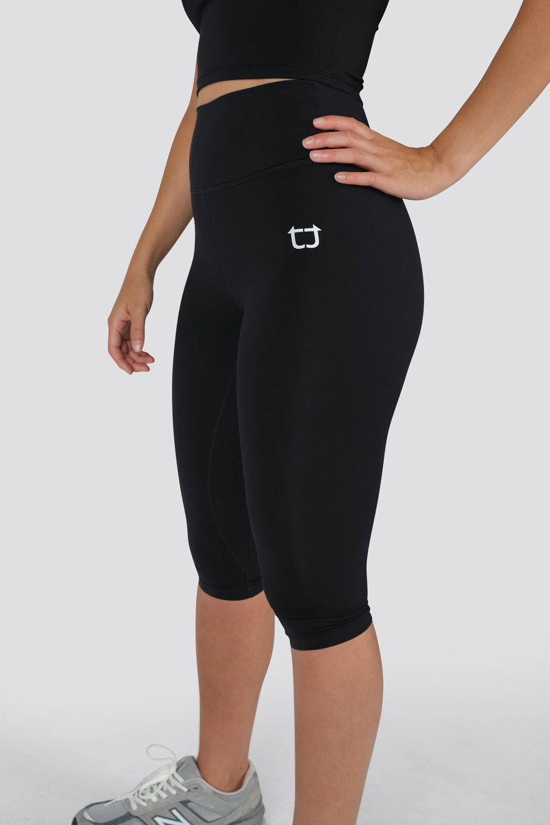 Stellar Capri Highwaisted Leggings - Black