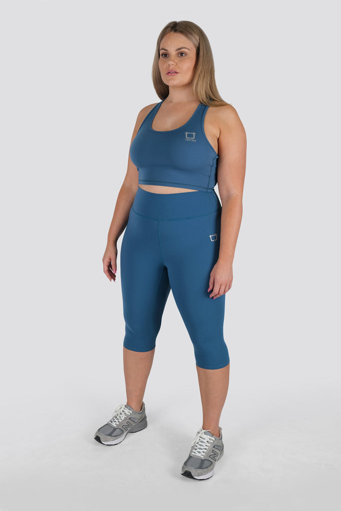 Stellar Capri Highwaisted Leggings - Sapphire