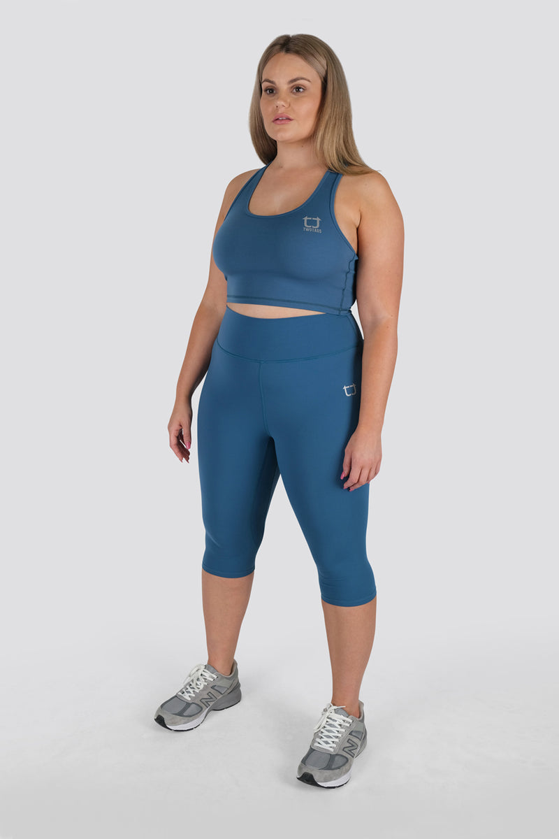 Stellar Capri Highwaisted Leggings - Sapphire