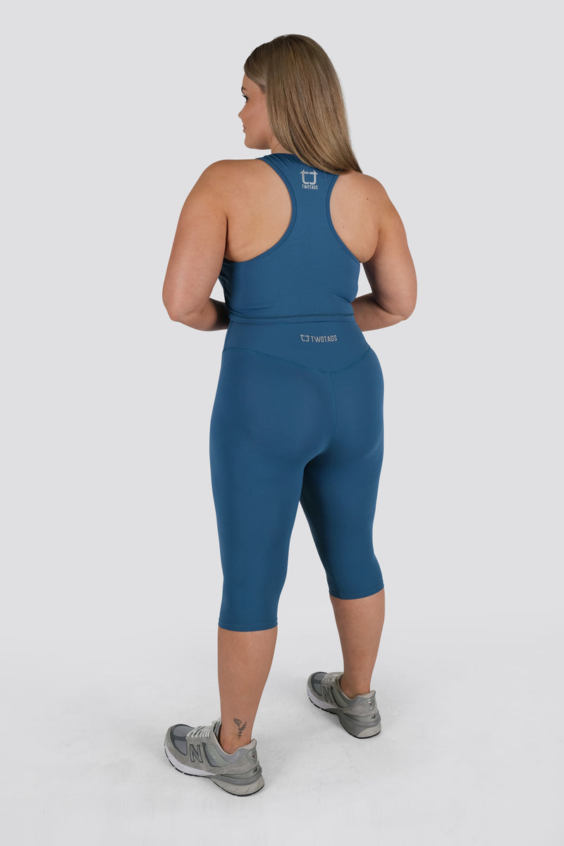 Stellar Capri Highwaisted Leggings - Sapphire