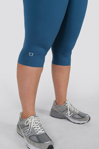 Stellar Capri Highwaisted Leggings - Sapphire