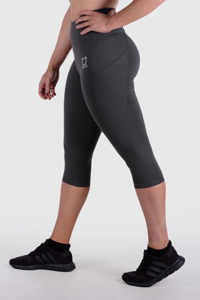 Strappy Capri V2 Highwaisted Leggings - Slate Grey