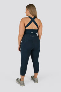 Sweetheart 7/8 Highwaisted Leggings - Ocean Blue