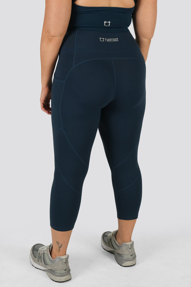 Sweetheart 7/8 Highwaisted Leggings - Ocean Blue