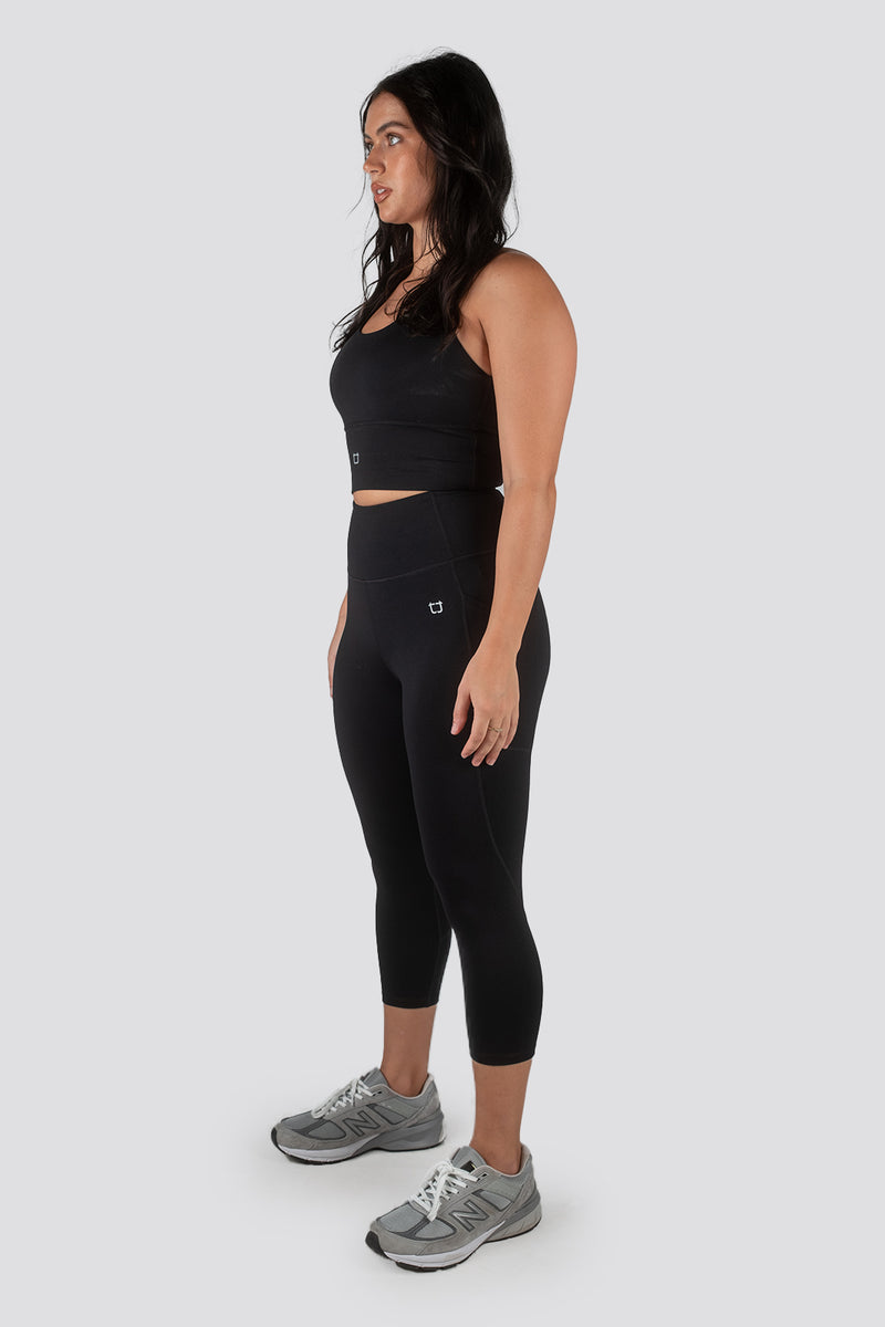 Sweetheart 7/8 V2 Highwaisted Leggings - Black