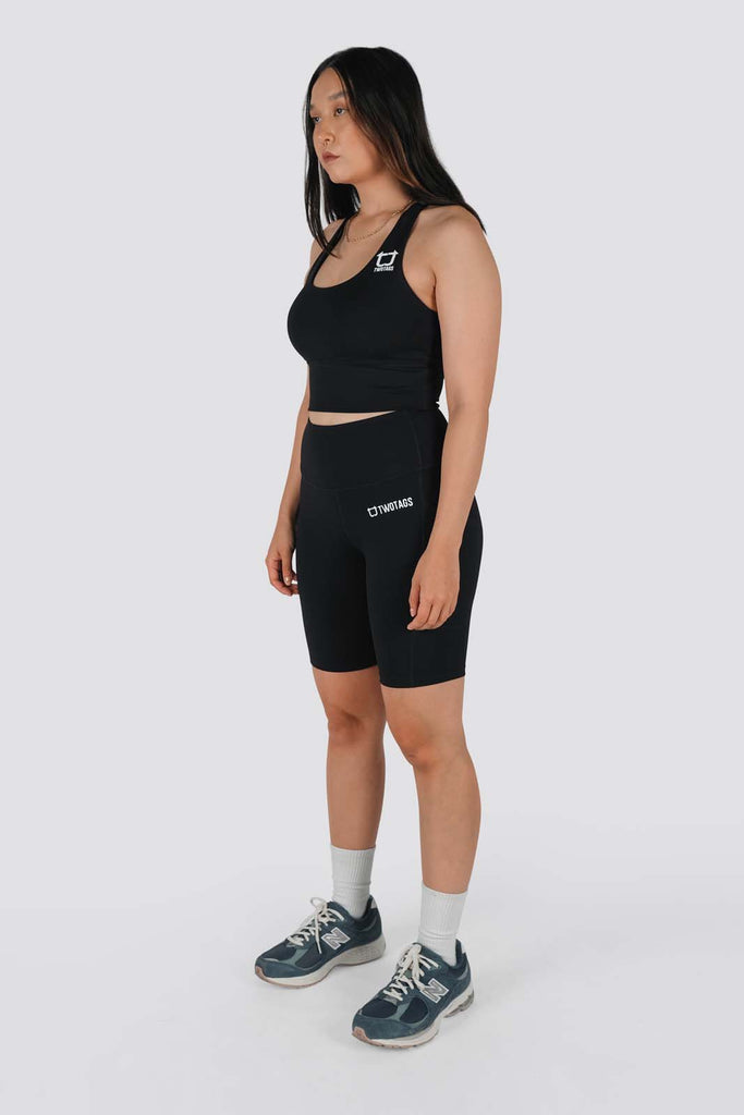 Sweetheart Highwaisted Biker Shorts - Black