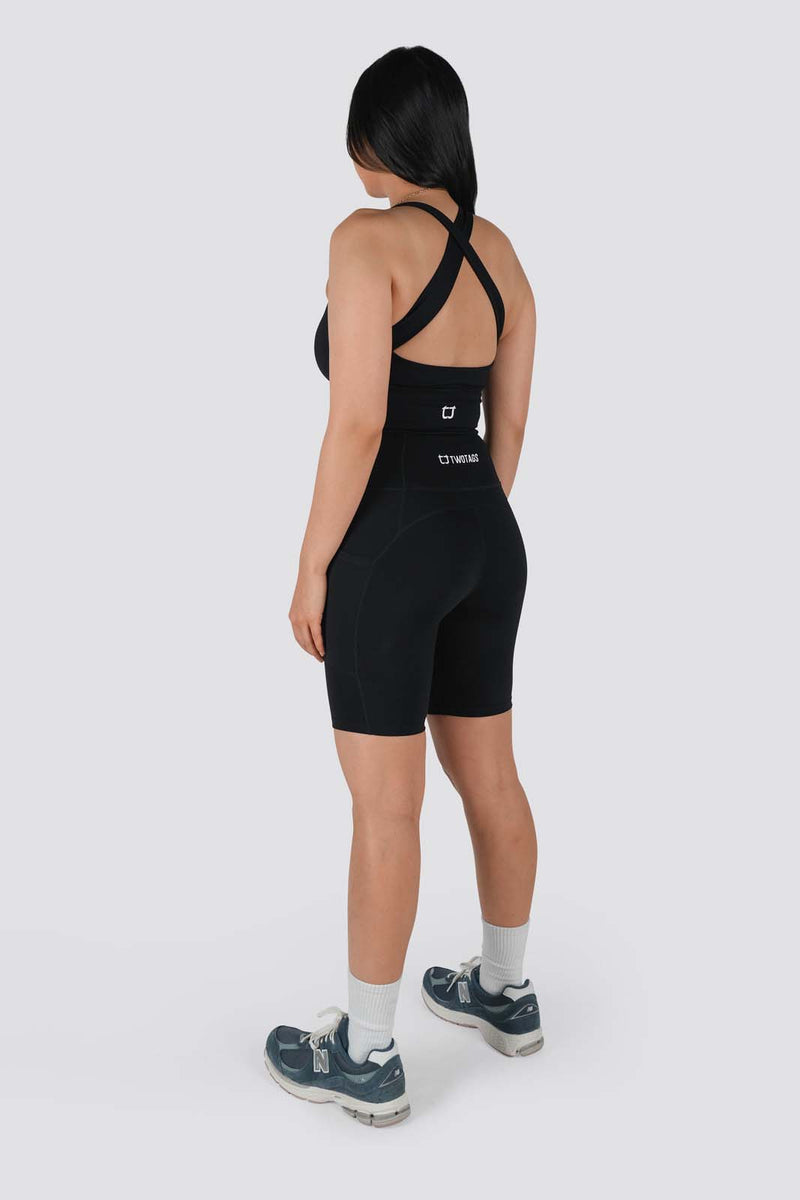 Sweetheart Highwaisted Biker Shorts - Black