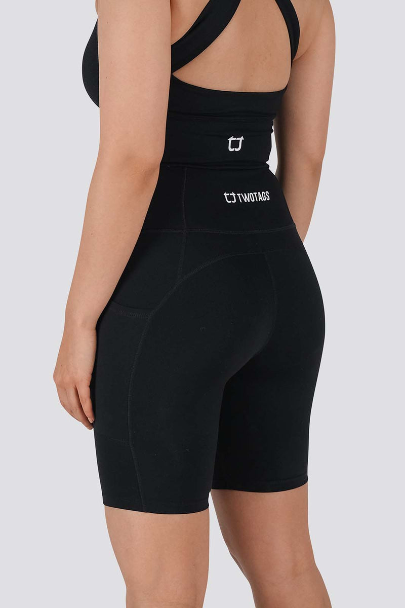 Sweetheart Highwaisted Biker Shorts - Black