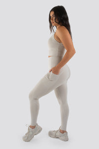 Sweetheart V2 Highwaisted Leggings - Arctic White