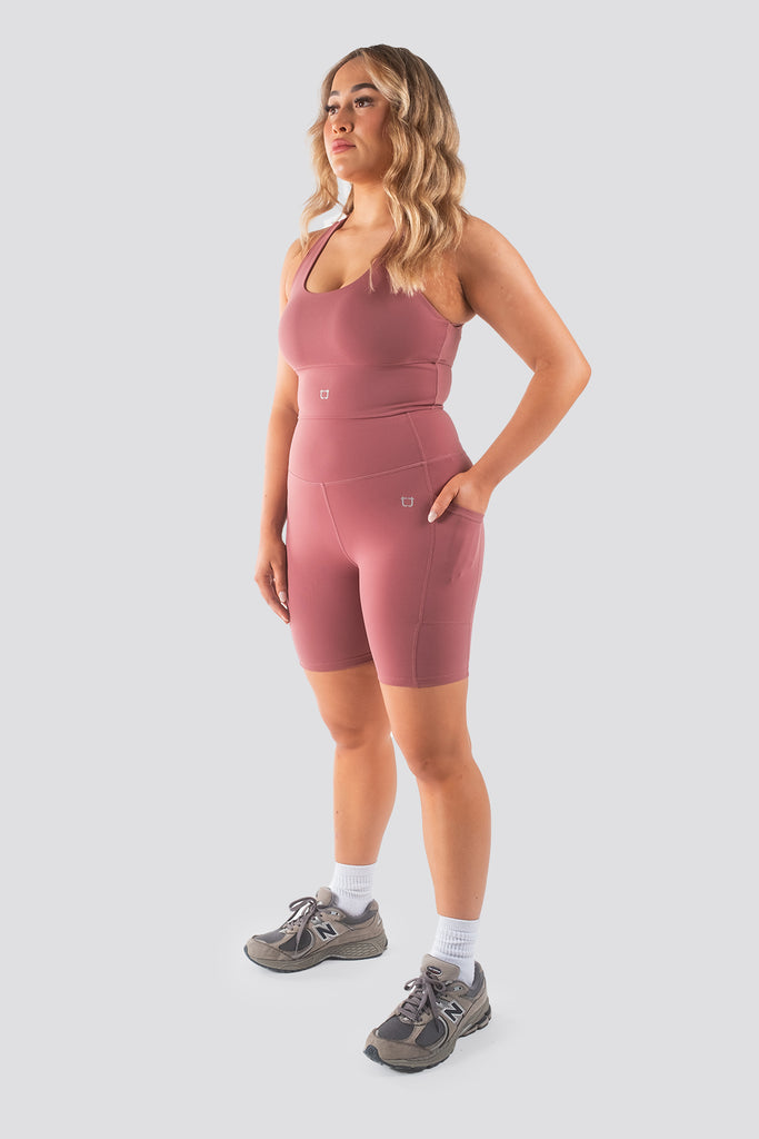 Sweetheart V2 Highwaisted Biker Shorts - Rose