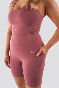 Sweetheart V2 Highwaisted Biker Shorts - Rose