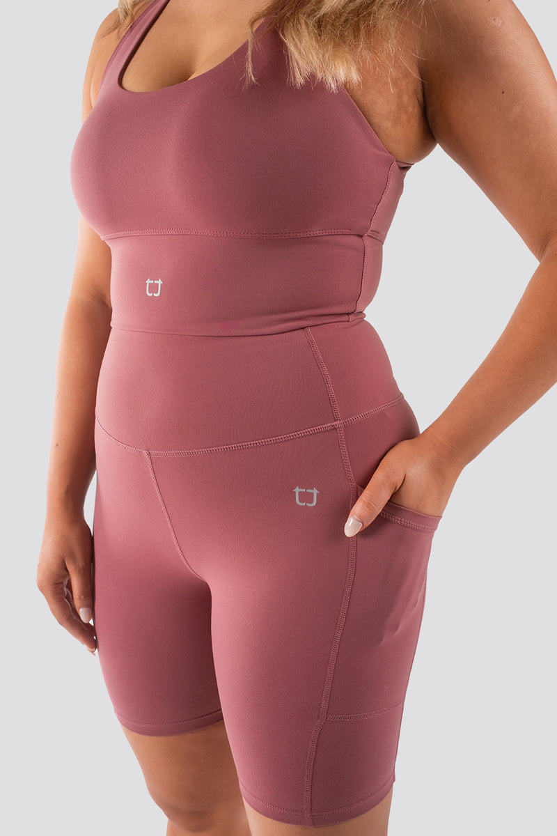 Sweetheart V2 Highwaisted Biker Shorts - Rose