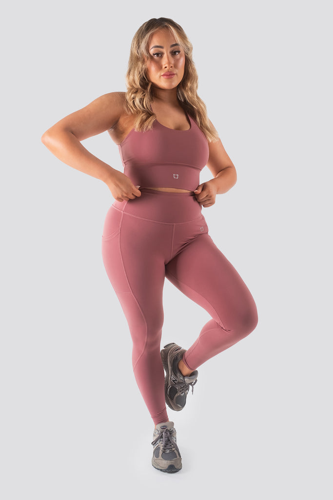Sweetheart V2 Highwaisted Leggings - Rose