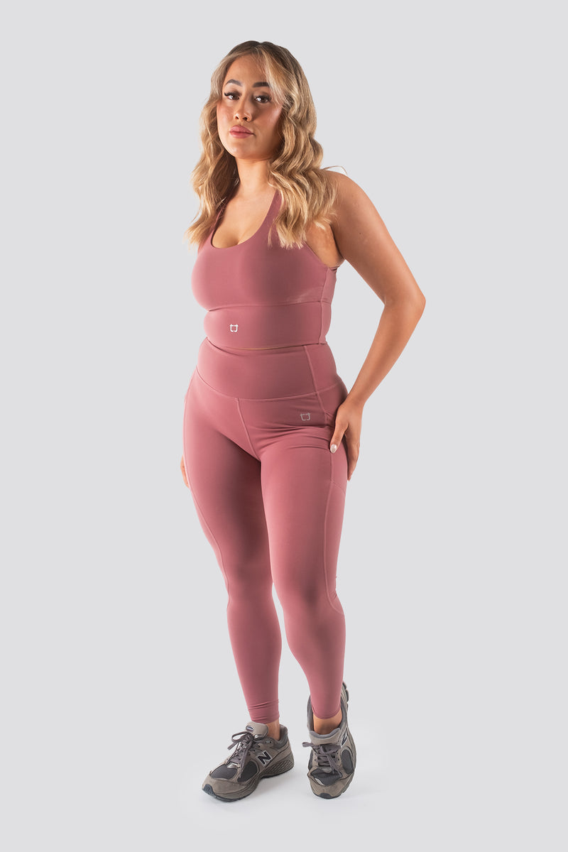Sweetheart V2 Highwaisted Leggings - Rose